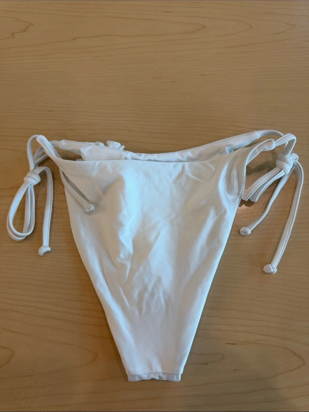 LSPACE Lennox Bikini Bottom Classic Size L White Flower Adjustable Beach Swim